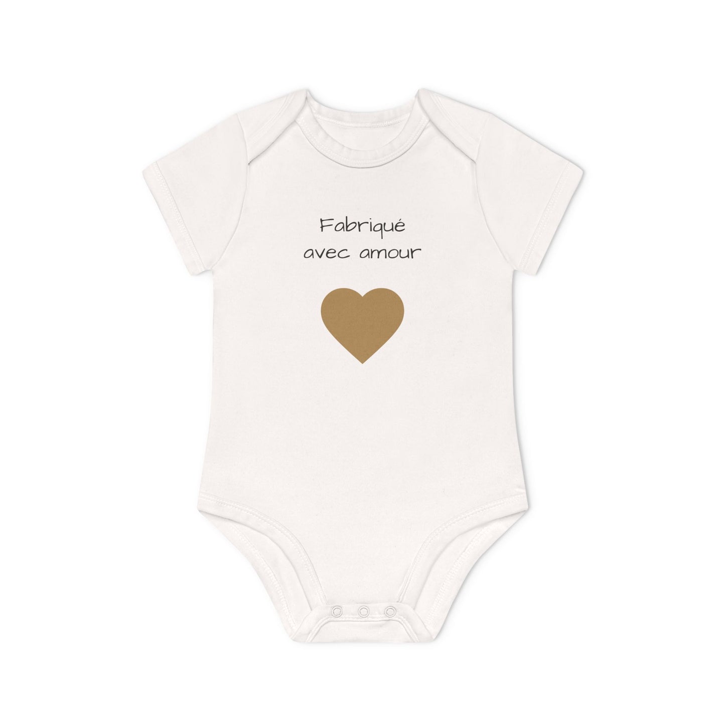 Body bébé "fabriqué avec amour" coeur