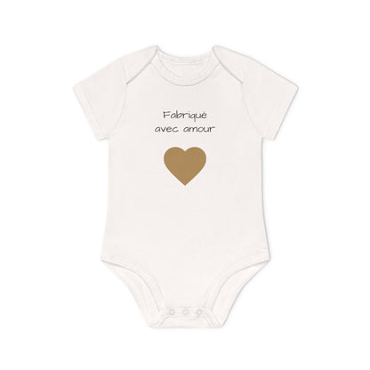 Body bébé "fabriqué avec amour" coeur