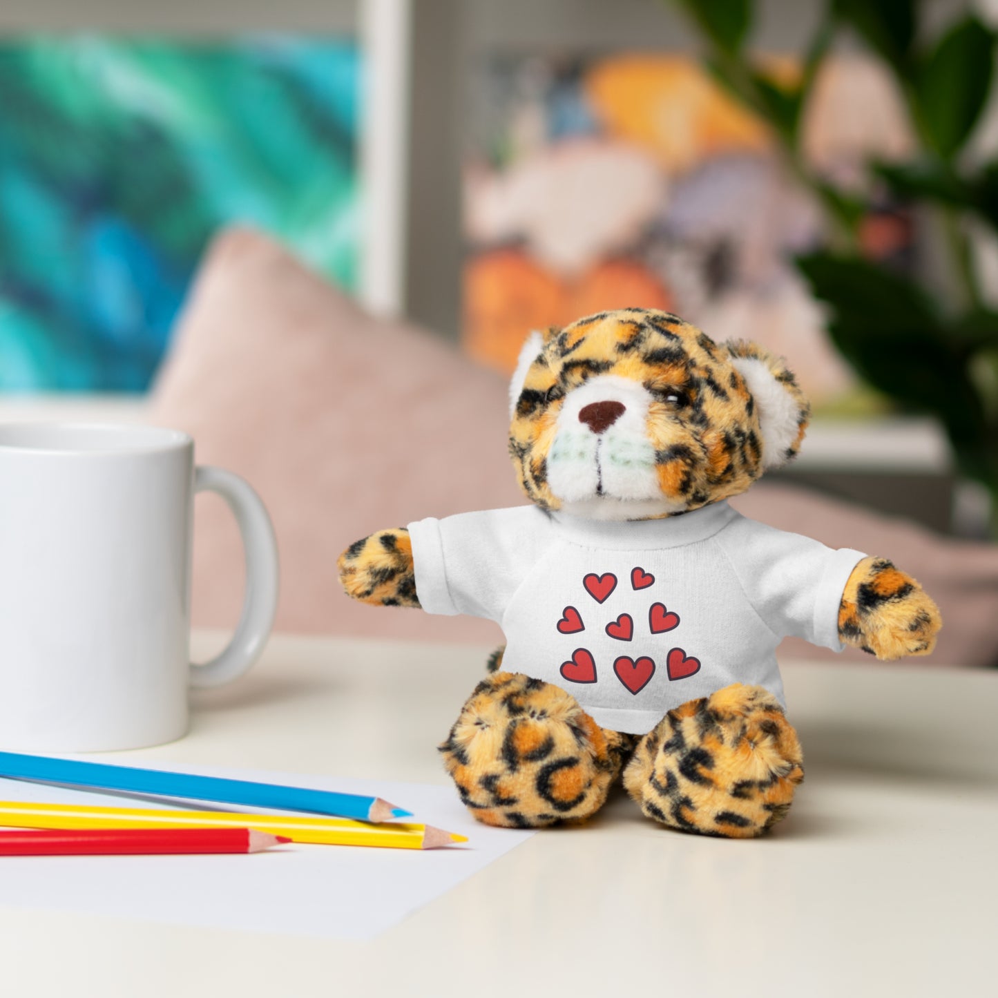 Ours en peluche avec t-shirt cœur