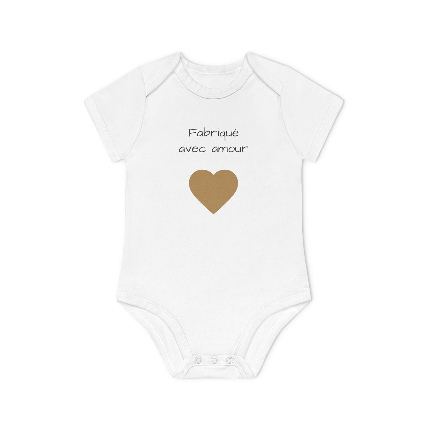 Body bébé "fabriqué avec amour" coeur